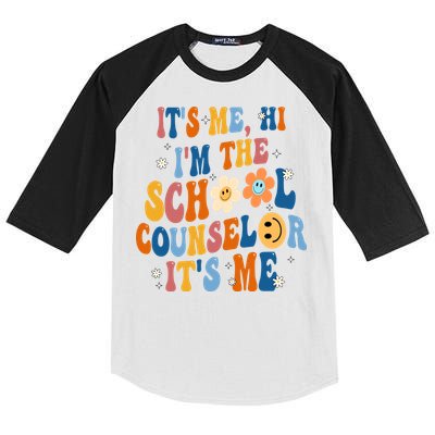 Its Me Hi Im The School Counselor Back To School Kids Colorblock Raglan Jersey