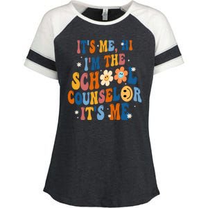 Its Me Hi Im The School Counselor Back To School Enza Ladies Jersey Colorblock Tee