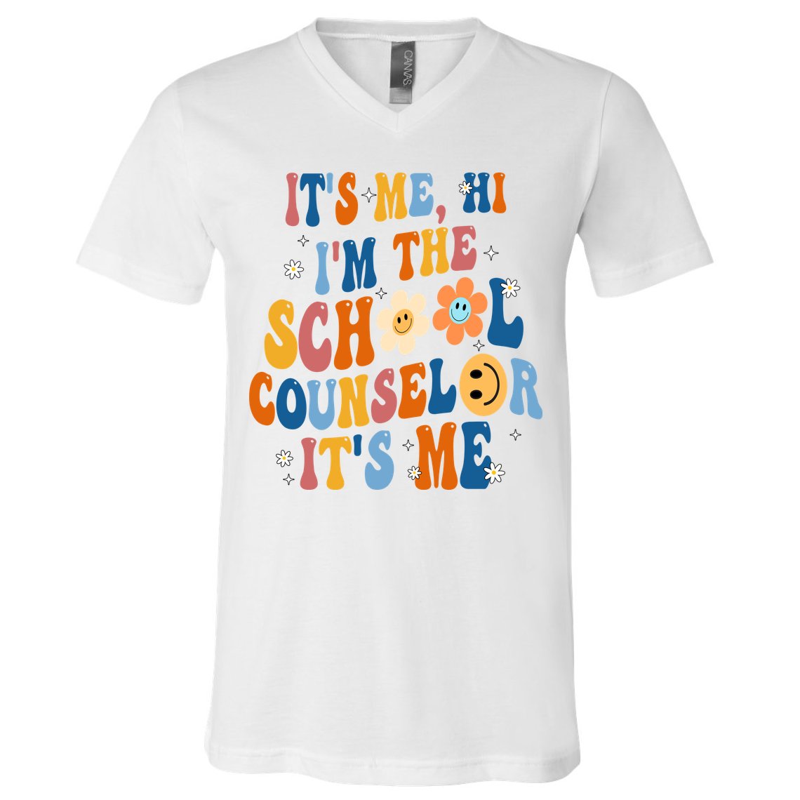Its Me Hi Im The School Counselor Back To School V-Neck T-Shirt