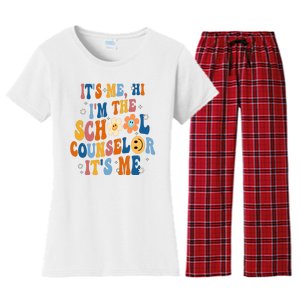 Its Me Hi Im The School Counselor Back To School Women's Flannel Pajama Set