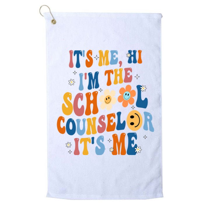 Its Me Hi Im The School Counselor Back To School Platinum Collection Golf Towel