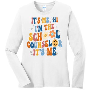 Its Me Hi Im The School Counselor Back To School Ladies Long Sleeve Shirt