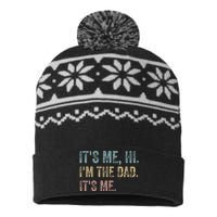 It's Me Hi I'm The Dad It's Me Funny Fathers Day Dad USA-Made Snowflake Beanie