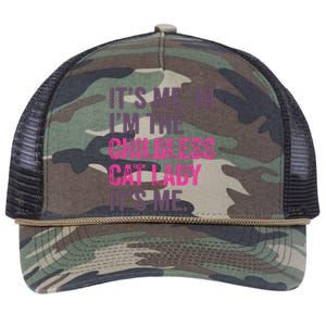 Its Me Hi IM The Childless Cat Lady ItS Me Retro Rope Trucker Hat Cap