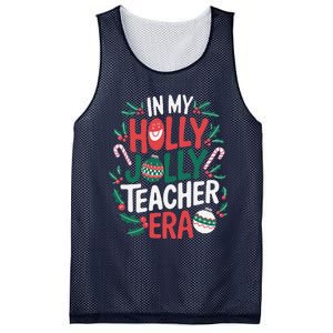 In My Holly Xmas Jolly Teacher Era Christmas Holiday Vibe Mesh Reversible Basketball Jersey Tank