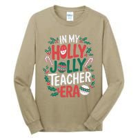 In My Holly Xmas Jolly Teacher Era Christmas Holiday Vibe Tall Long Sleeve T-Shirt