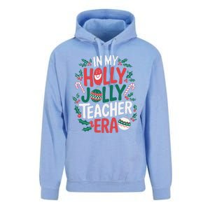 In My Holly Xmas Jolly Teacher Era Christmas Holiday Vibe Unisex Surf Hoodie