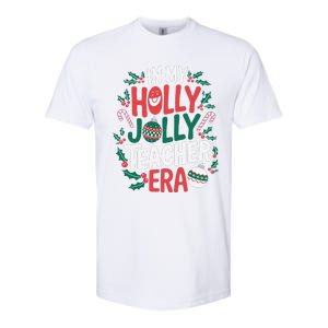 In My Holly Xmas Jolly Teacher Era Christmas Holiday Vibe Softstyle CVC T-Shirt