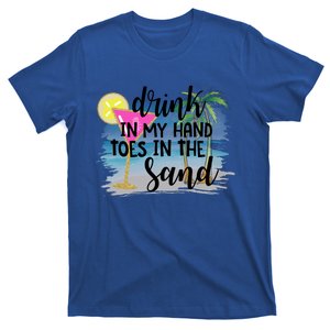 In My Hand Toes In The Sand Summer Vibes Beach Vacay Gift T-Shirt