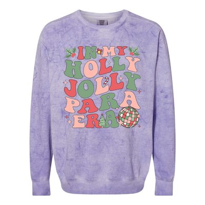 In My Holly Xmas Jolly Para Era Retro Christmas Jolly Para Colorblast Crewneck Sweatshirt