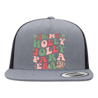 In My Holly Xmas Jolly Para Era Retro Christmas Jolly Para Flat Bill Trucker Hat