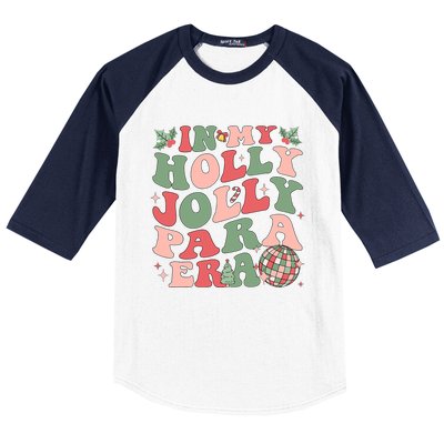 In My Holly Xmas Jolly Para Era Retro Christmas Jolly Para Baseball Sleeve Shirt