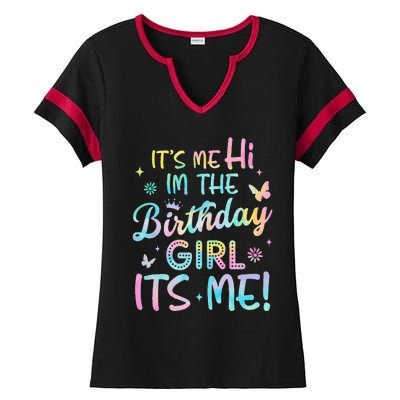 Its Me Hi Im The Birthday Its Me Birthday Party Ladies Halftime Notch Neck Tee