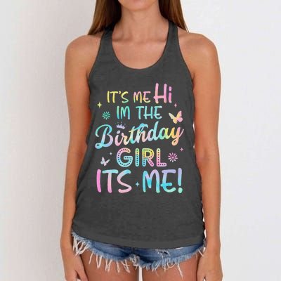 Its Me Hi Im The Birthday Its Me Birthday Party Women's Knotted Racerback Tank