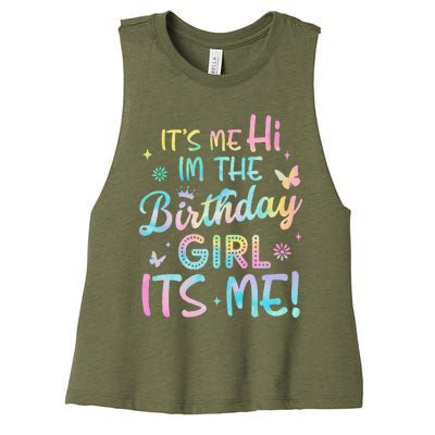 Its Me Hi Im The Birthday Its Me Birthday Party Women's Racerback Cropped Tank