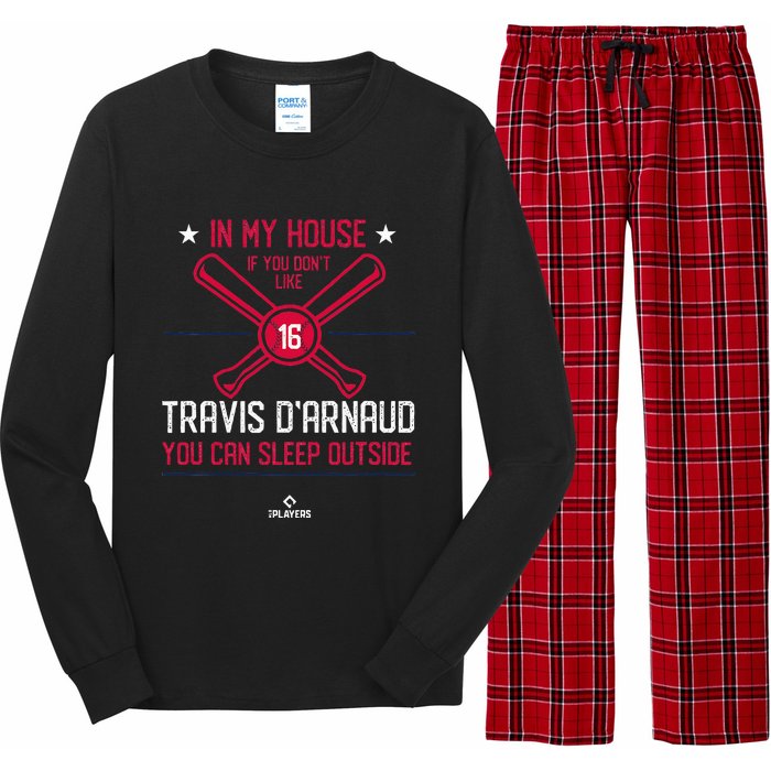 In My House Travis DArnaud Atlanta Funny Baseball Fan Long Sleeve Pajama Set