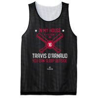 In My House Travis DArnaud Atlanta Funny Baseball Fan Mesh Reversible Basketball Jersey Tank