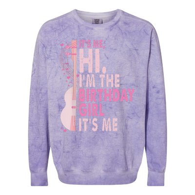 ItS Me Hi IM The Birthday Girl Fun Celebration Colorblast Crewneck Sweatshirt