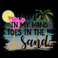 In My Hand Toes In The Sand Summer Vibes Beach Vacay Cool Gift 16oz Travel Tumbler