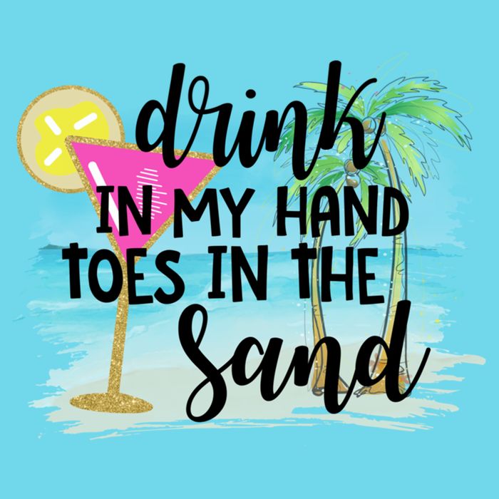 In My Hand Toes In The Sand Summer Vibes Beach Vacay Cool Gift Button