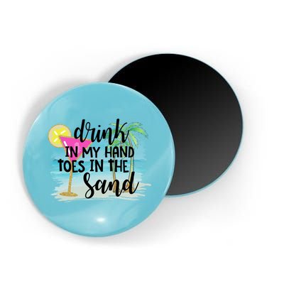 In My Hand Toes In The Sand Summer Vibes Beach Vacay Cool Gift Magnet