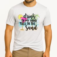 In My Hand Toes In The Sand Summer Vibes Beach Vacay Cool Gift Performance Shirt