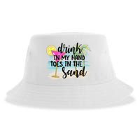 In My Hand Toes In The Sand Summer Vibes Beach Vacay Cool Gift Sustainable Bucket Hat