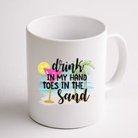 In My Hand Toes In The Sand Summer Vibes Beach Vacay Cool Gift Mug