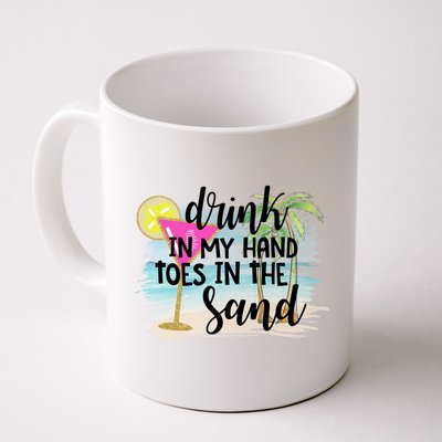 In My Hand Toes In The Sand Summer Vibes Beach Vacay Cool Gift Mug