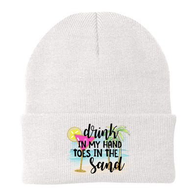 In My Hand Toes In The Sand Summer Vibes Beach Vacay Cool Gift Beanie