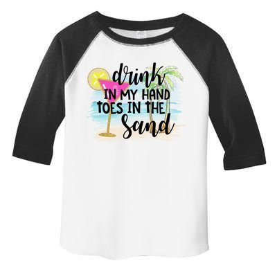 In My Hand Toes In The Sand Summer Vibes Beach Vacay Cool Gift Toddler Fine Jersey T-Shirt