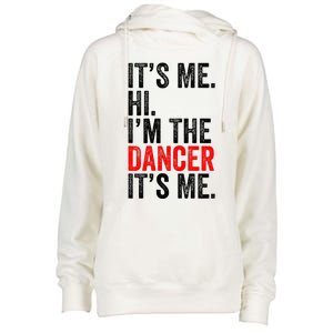 ItS Me Hi IM The Dancer ItS Me Retro Womens Funnel Neck Pullover Hood