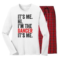 ItS Me Hi IM The Dancer ItS Me Retro Women's Long Sleeve Flannel Pajama Set 