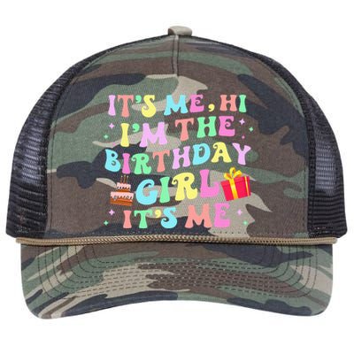 Its Me Hi Im The Birthday Its Me Birthday Party Retro Rope Trucker Hat Cap