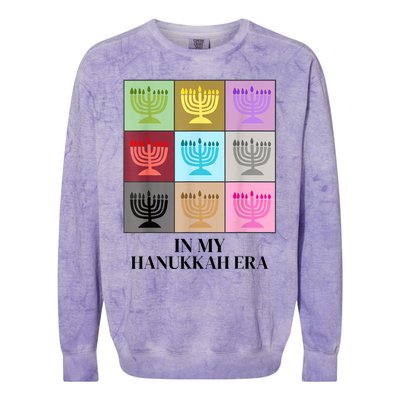 In My Hanukkah Era Ugly Jewish Xmas Funny Christmas Hanukkah Colorblast Crewneck Sweatshirt