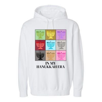 In My Hanukkah Era Ugly Jewish Xmas Funny Christmas Hanukkah Garment-Dyed Fleece Hoodie