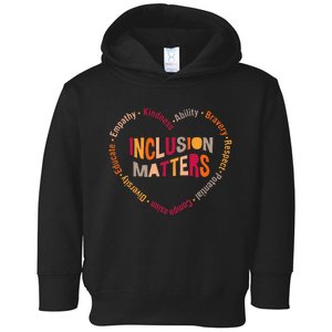 Inclusion Matters Heart Autism Awareness Special Education Toddler Hoodie