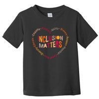 Inclusion Matters Heart Autism Awareness Special Education Toddler T-Shirt