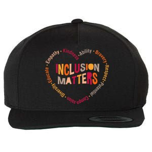 Inclusion Matters Heart Autism Awareness Special Education Wool Snapback Cap