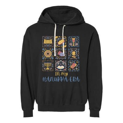 In My Hanukkah Era Ugly Jewish Xmas Funny Christmas Hanukkah Garment-Dyed Fleece Hoodie