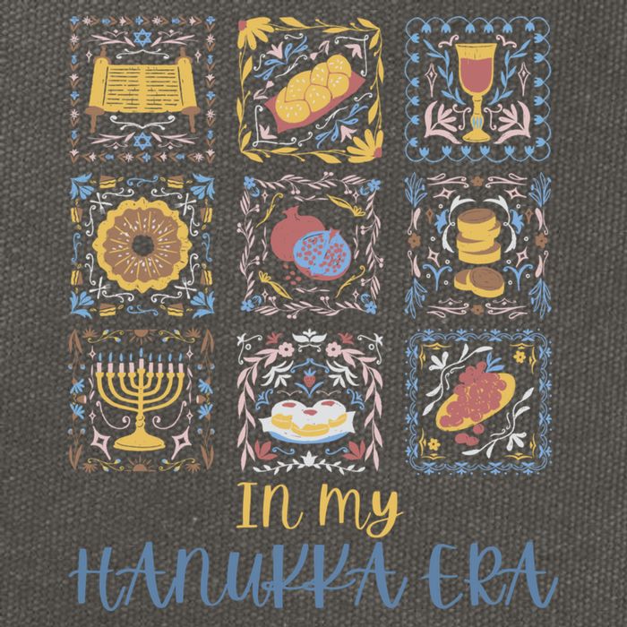 In My Hanukkah Era Ugly Jewish Xmas Funny Christmas Hanukkah Cotton Canvas Backpack