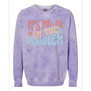 It's Me Hi I'm The Problem Funny Gift Colorblast Crewneck Sweatshirt