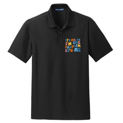 It's Me Hi I'm The Problem It's Me Funny Retro Dry Zone Grid Polo