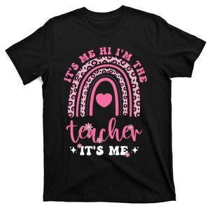 It's Me Hi I'm The Teacher It's Me Groovy Funny Teacher T-Shirt