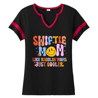 Its Me Hi Im The Cool Mom Its Me Retro Groovy Mothers Day Ladies Halftime Notch Neck Tee