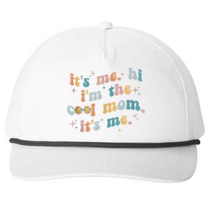 It's Me Hi I'm The Cool Mom It's Me Groovy Retro Snapback Five-Panel Rope Hat