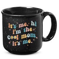 It's Me Hi I'm The Cool Mom It's Me Groovy Retro 15oz Campfire Ceramic Mug