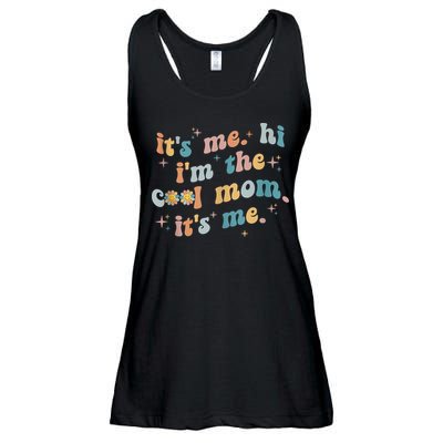 It's Me Hi I'm The Cool Mom It's Me Groovy Retro Ladies Essential Flowy Tank