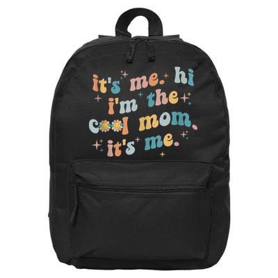 It's Me Hi I'm The Cool Mom It's Me Groovy Retro 16 in Basic Backpack