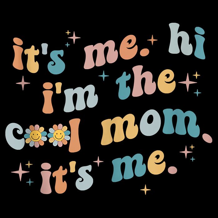 It's Me Hi I'm The Cool Mom It's Me Groovy Retro 16 in Basic Backpack